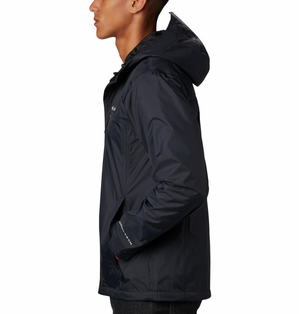 Columbia Men Black Pouring Adventure II Jacket Waterproof