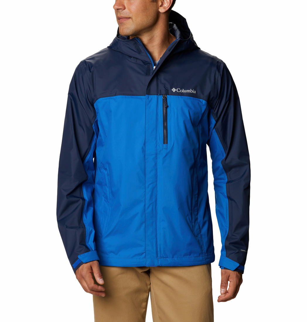 Columbia Men Blue Pouring Adventure II Jacket Waterproof
