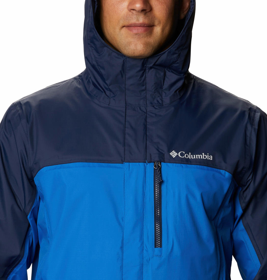Columbia Men Blue Pouring Adventure II Jacket Waterproof