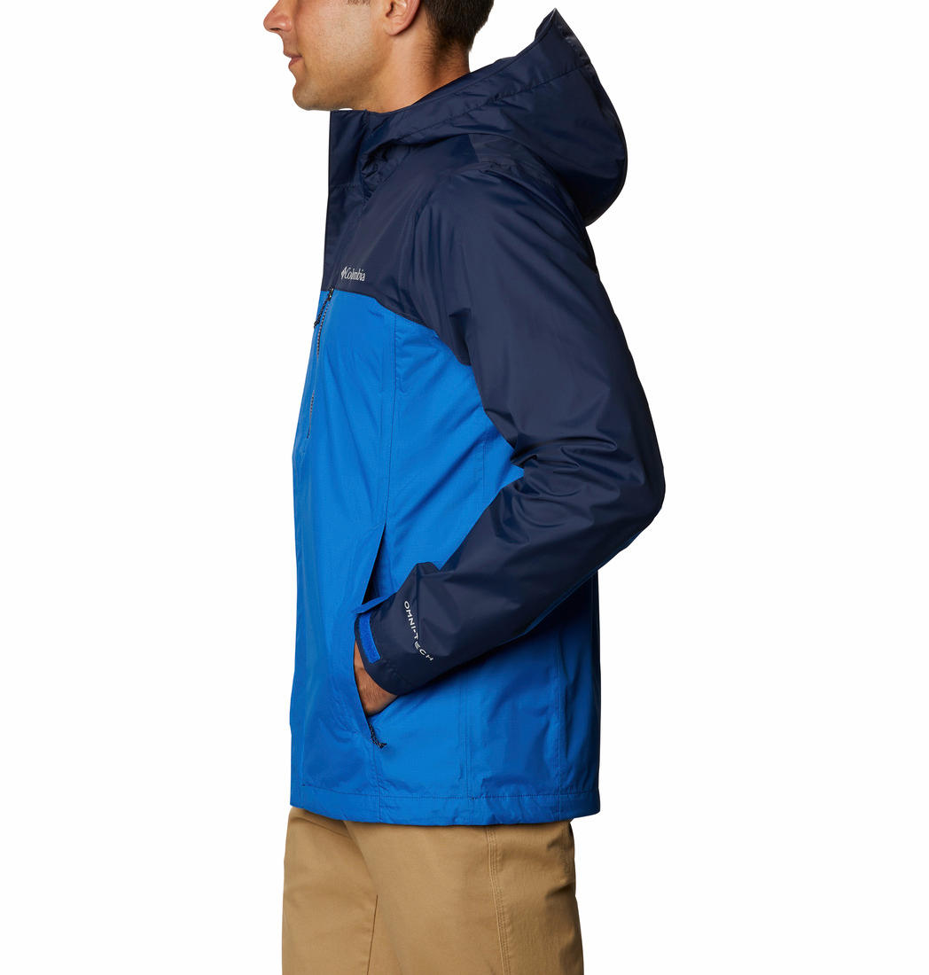 Columbia Men Blue Pouring Adventure II Jacket Waterproof