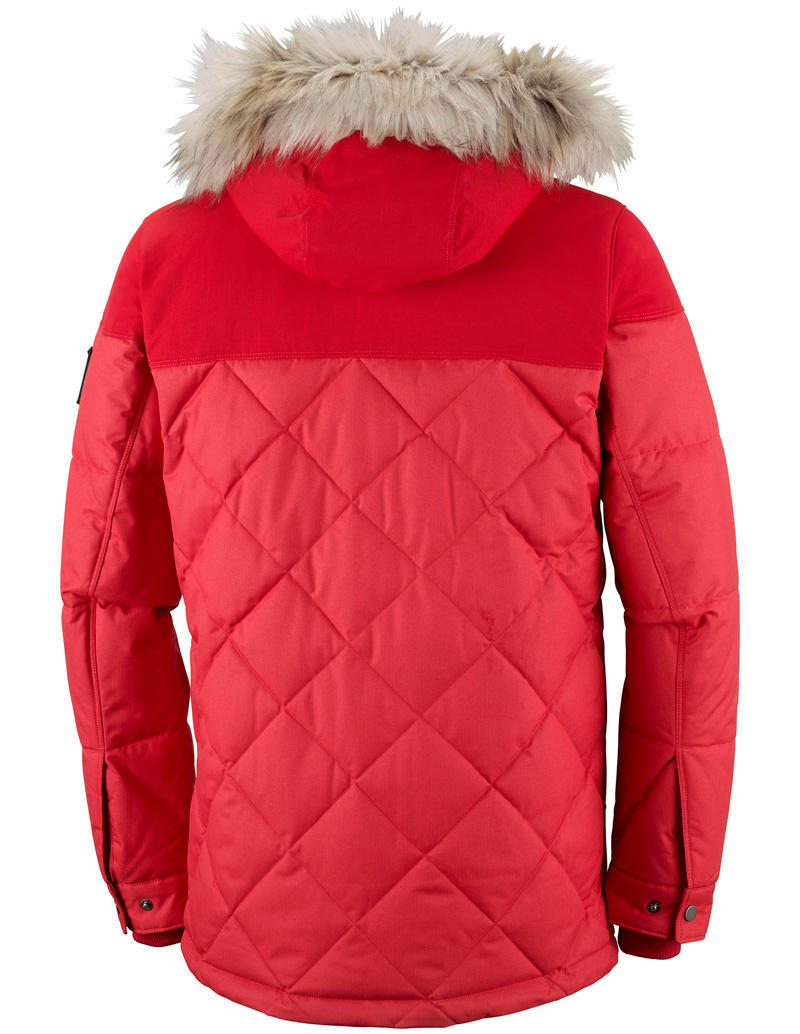 Columbia Men Red Barlow Pass 550 TurboDown Quilted Jacket