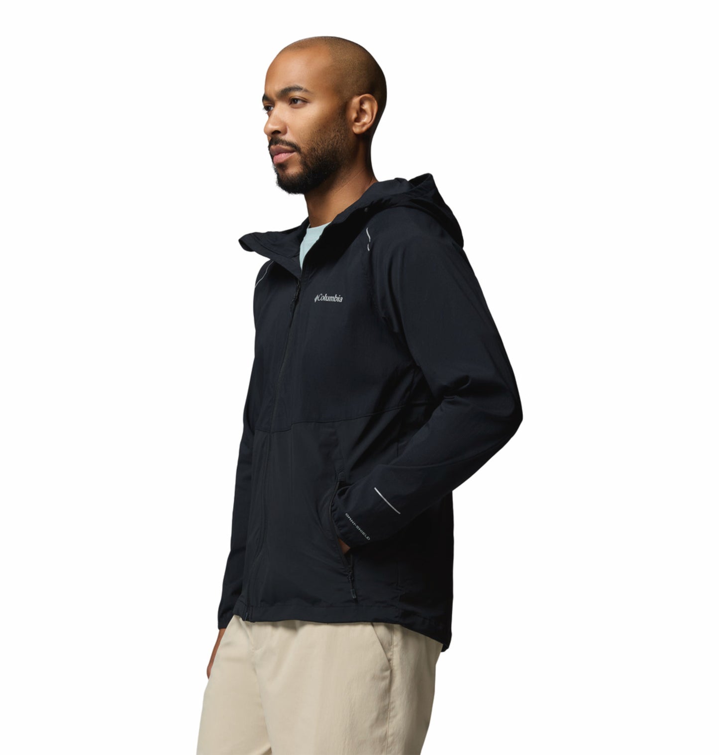 Columbia Men Black Omni-Shield Tech II Windbreaker