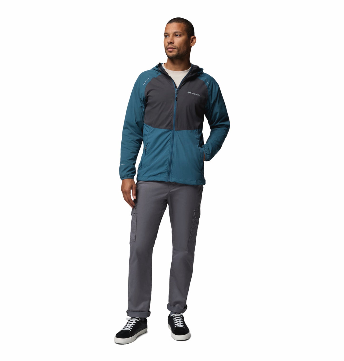 Columbia Men Blue Omni-Shield Tech II Windbreaker