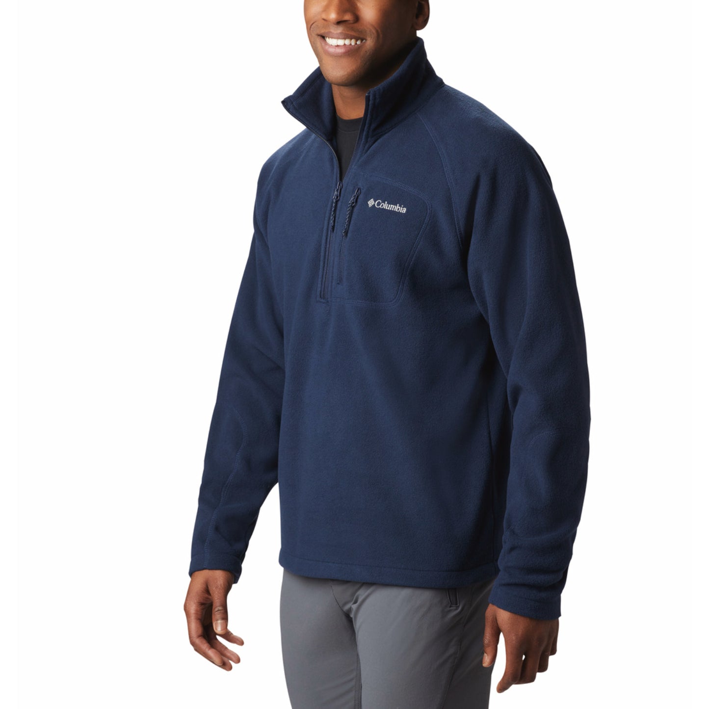 Columbia Men Blue Fast Trek III Half Zip Fleece