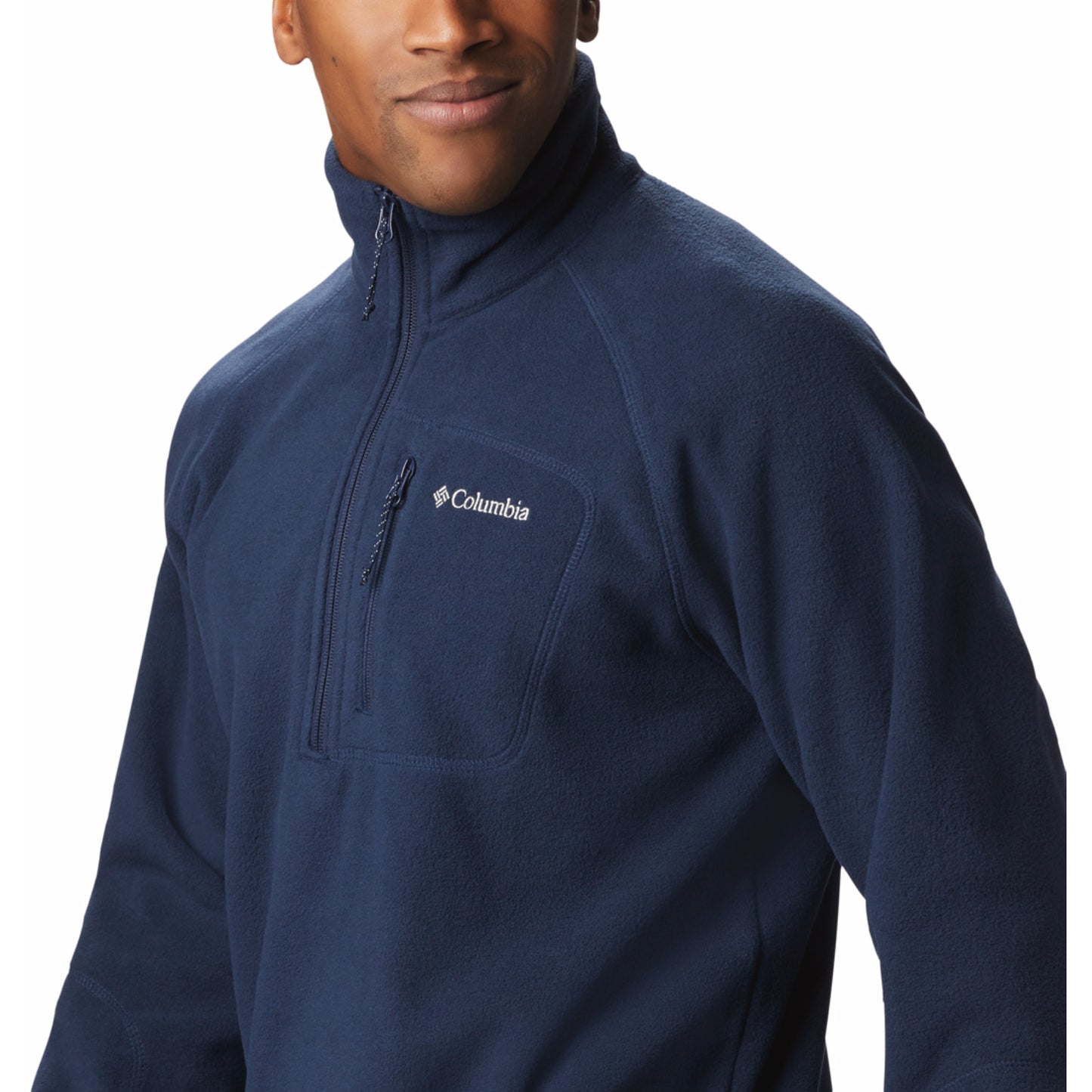 Columbia Men Blue Fast Trek III Half Zip Fleece
