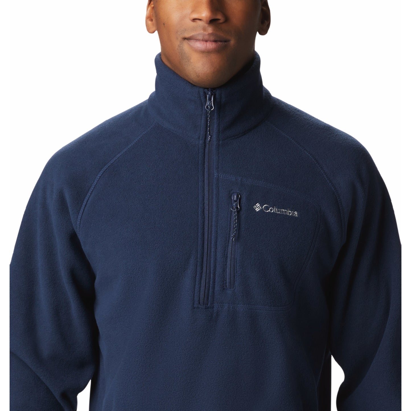 Columbia Men Blue Fast Trek III Half Zip Fleece