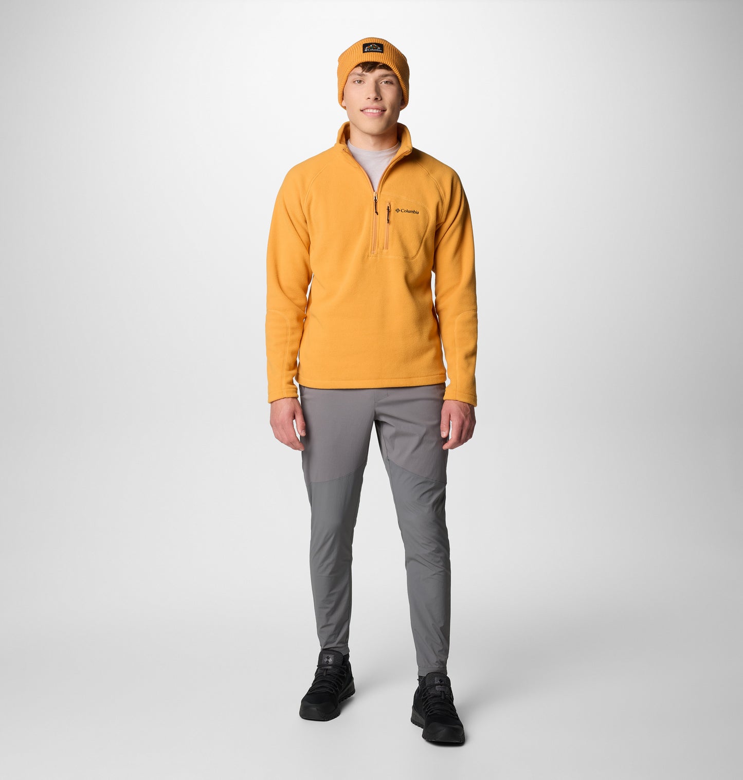 Columbia Men Orange Fast Trek III Half Zip Fleece