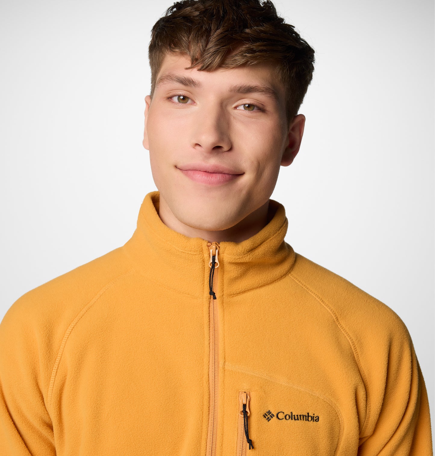 Columbia Men Orange Fast Trek III Half Zip Fleece