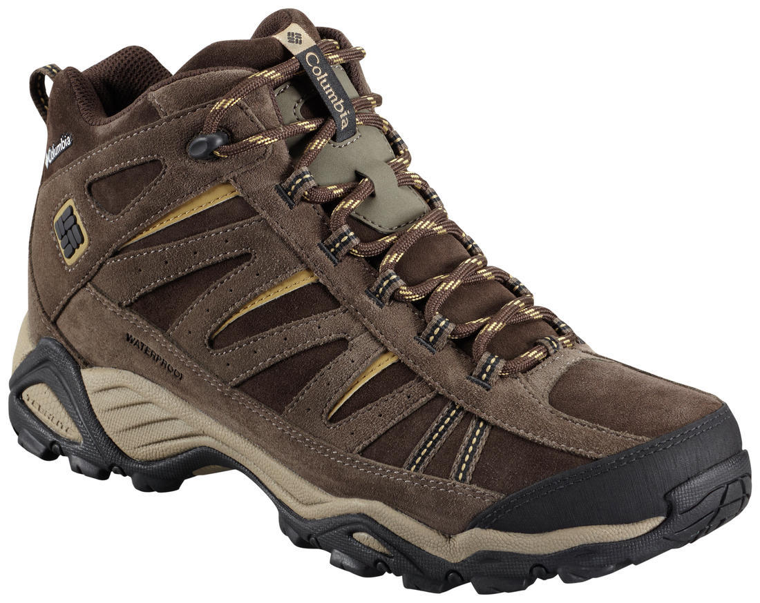 Columbia Men Brown NORTH PLAINS MID LEATHER WATERPROOF
